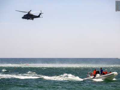 Aeronautica, esercitazione di salvataggio in mare